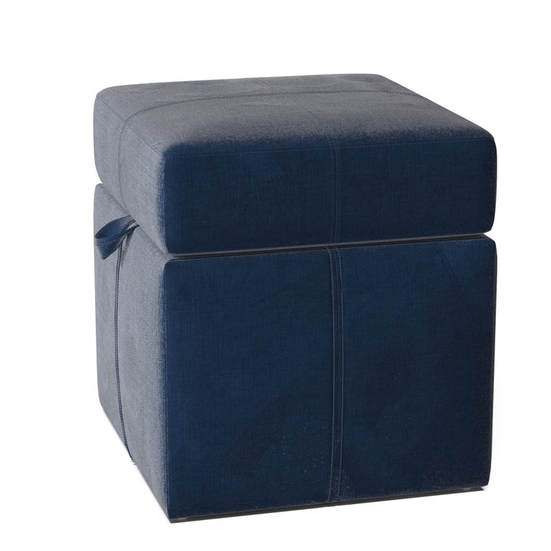 Preesall Upholstered Ottoman, Bella Navy