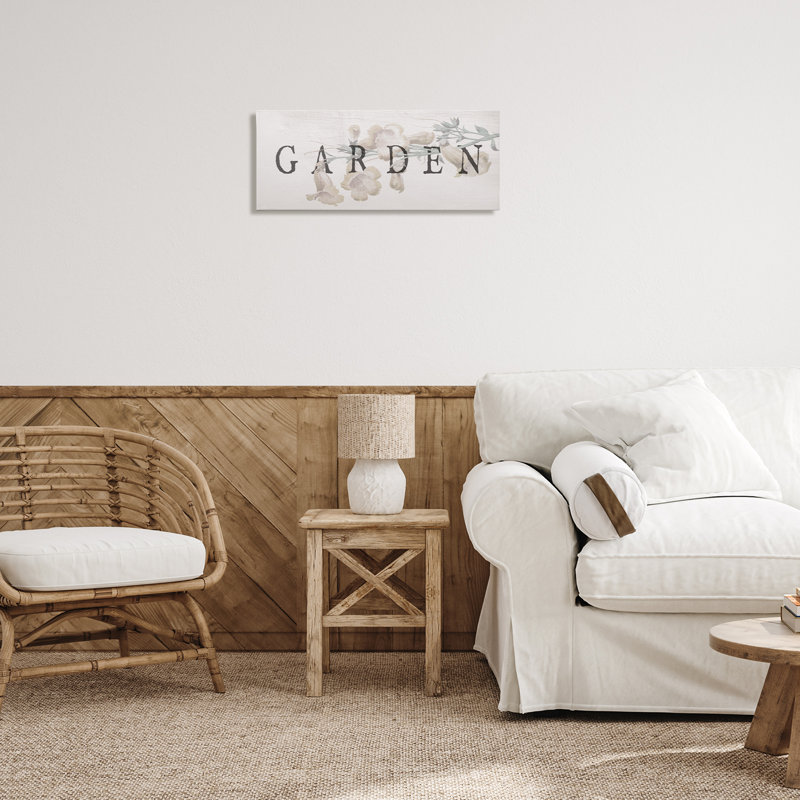 Jardin rustique et toile fleurie, design par Lil 'Rue, H 10 po x l 24 po