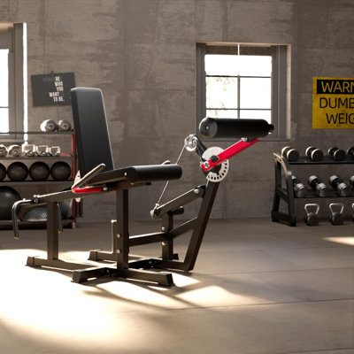 Heavy-Duty Leg Extension and Twist Machine for Home Gym，Red+Black
