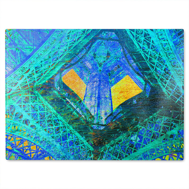 Looking Up Glass Chopping Board, 40cm L x 28cm W