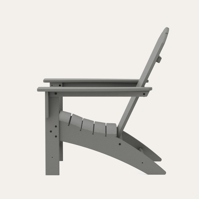 POLYWOOD Nautical Adirondack Chair, Slate Gray