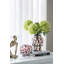 Vase d'appoint en verre transparent avec taches artistiques ambrées