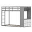 Lit superposé Smart-Organized avec rail suspendu, bande lumineuse, tiroirs et espaces de travail doubles-912657342