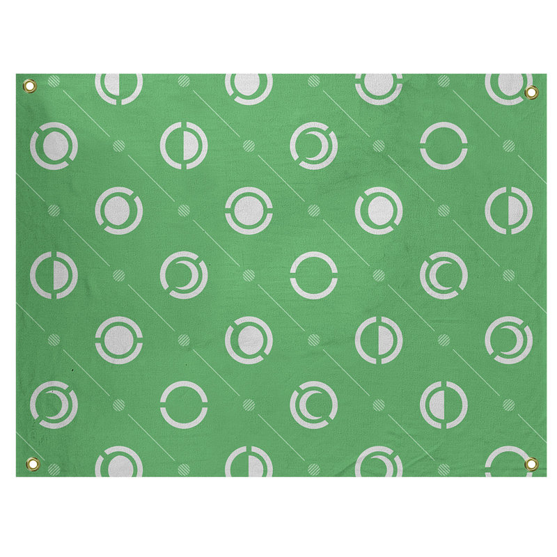 Tapisserie, H 59 po x l 80 po, Vert/blanc