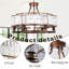 Lustre européen luxueux en cristal de fer 6 lumières à intensité variable-1645586016