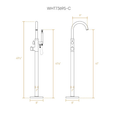 Bathhaus Shower Panel with Handheld Shower Head