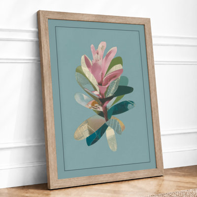 Spired Pink Blossom Botanical - Framed Print
