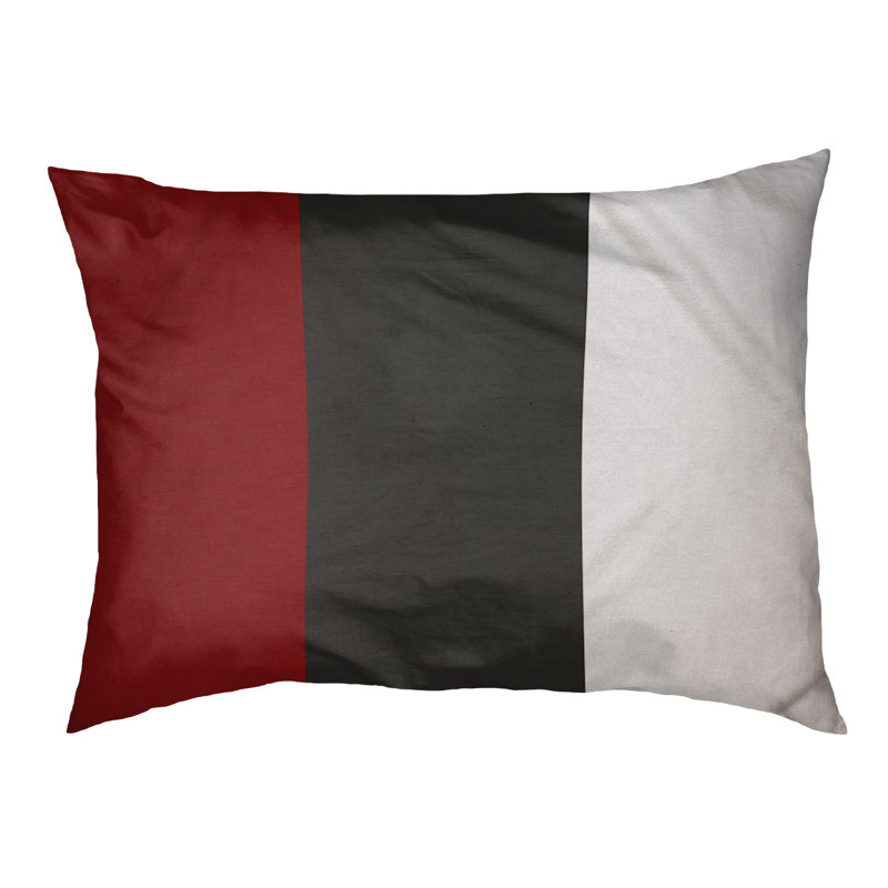 Oreiller Memphis, Moyen (l 28 po x P 18 po x H 6 po), Rouge / Noir / Blanc