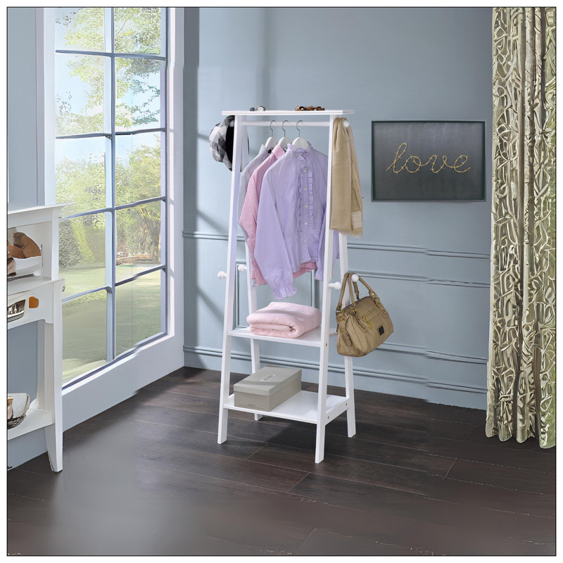 Support à vêtements polyvalent et peu encombrant pour tous les espaces de vie, Blanc