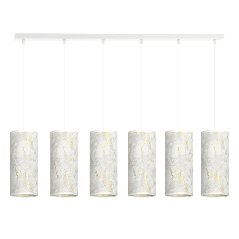 Sutter 6 - Light Kitchen Island Pendant, White
