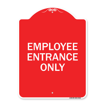 Signmission Designer Series Sign - Employee Entrance Only/24106