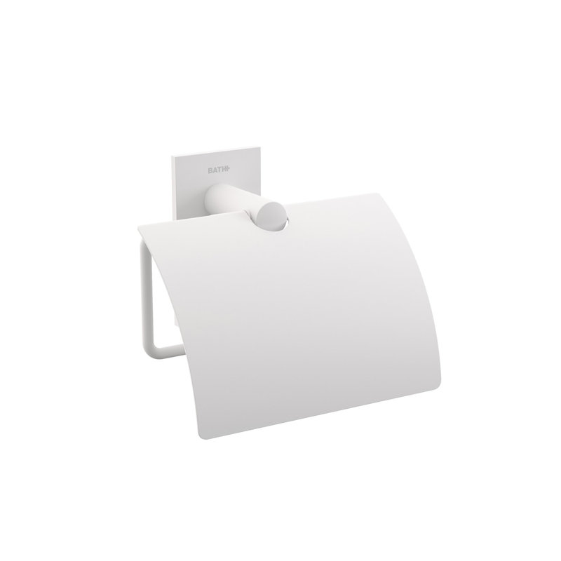 Harkless Wall Mounted Toilet Paper Holder, White Matt