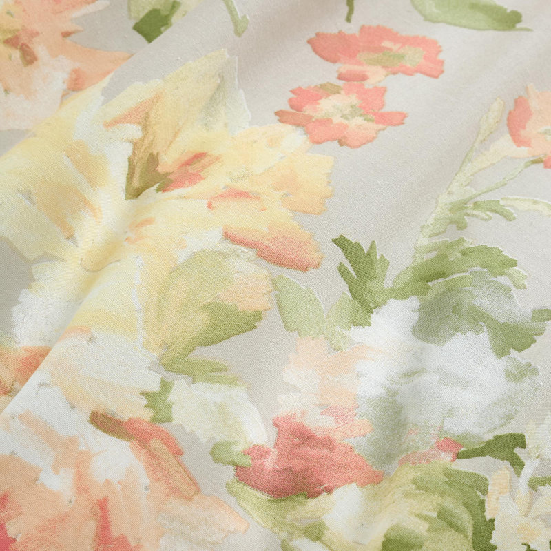 Flourette Cotton Blend Floral Duvet Cover Set with Pillowcases, Super King Duvet Cover Set + 2 Pillowcases