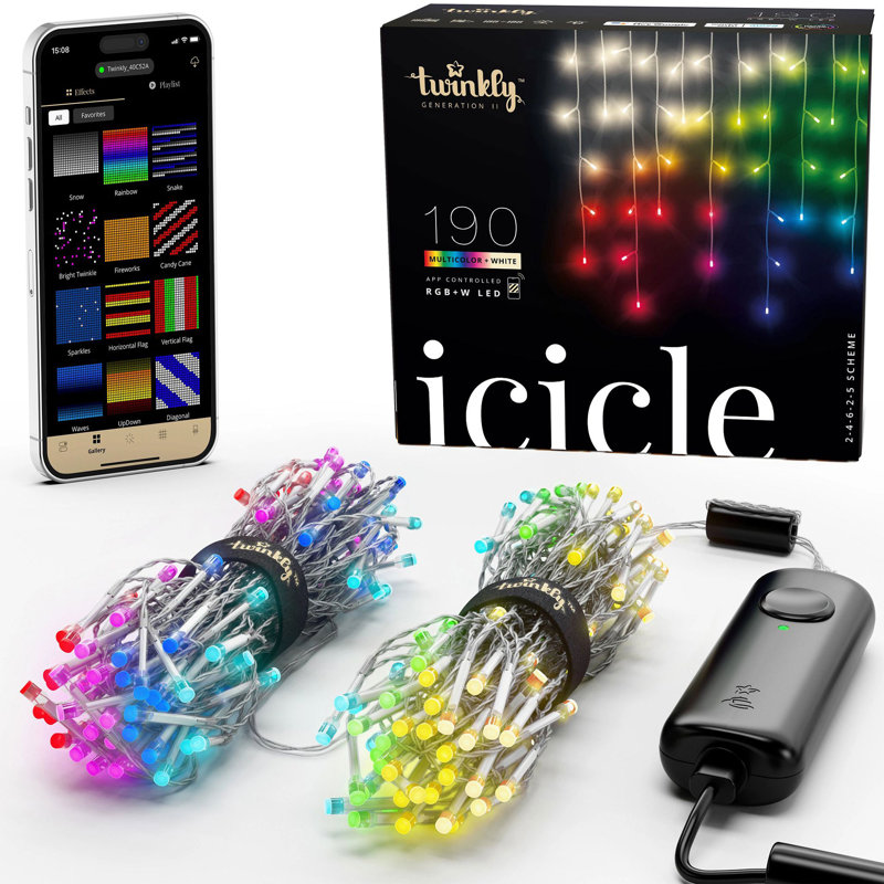 Glaçons Twinkly Smart Decorations, Rouge / Vert