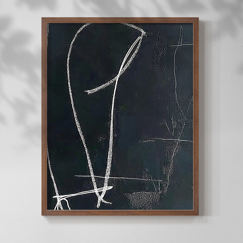 "ABSTRACT Series DCXV" par J Paul, H 11 po x l 9 po, Noyer