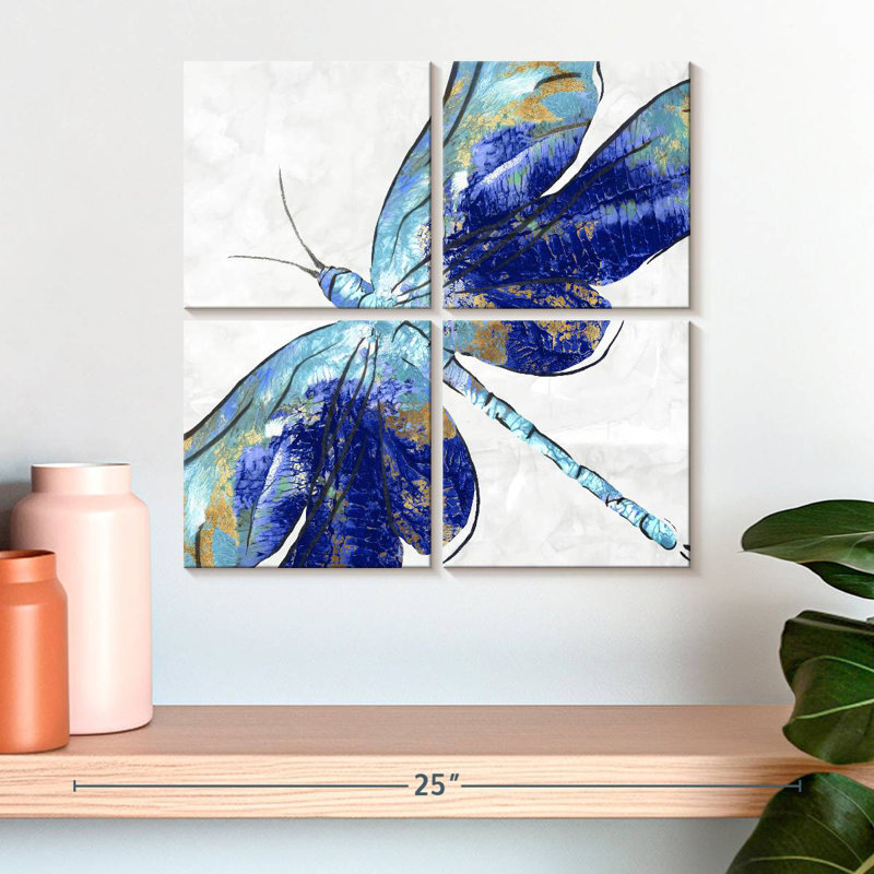 Brampt Blue Dragonfly, 18" H x 18" W