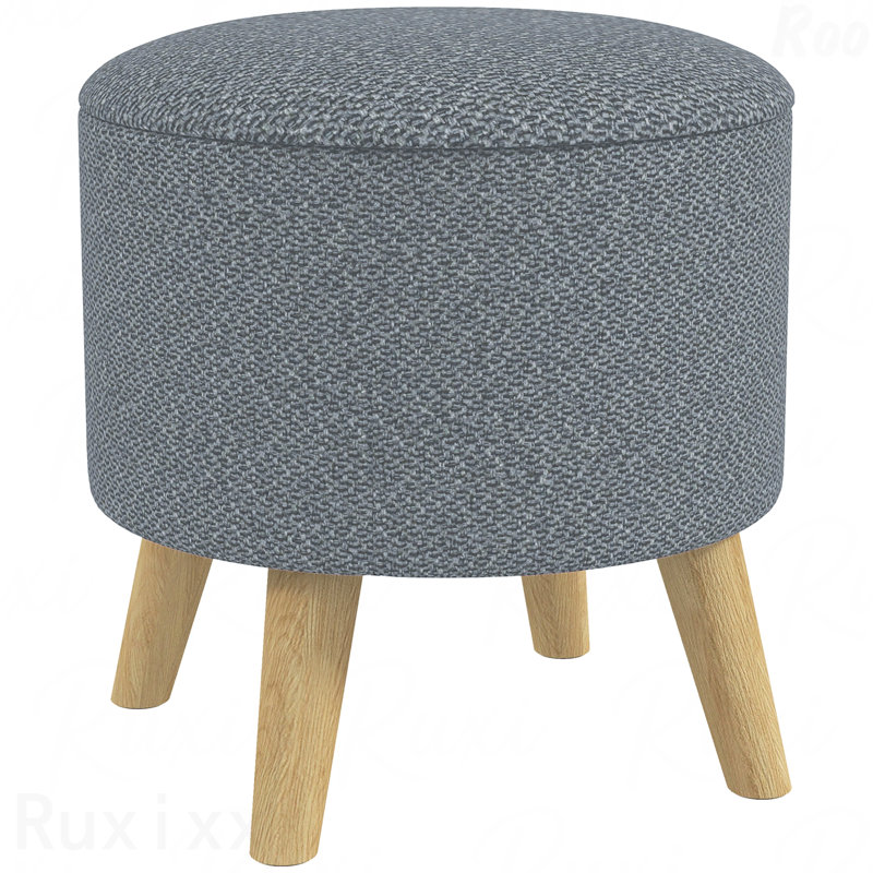 Repose-pieds rond avec rangement et tabouret