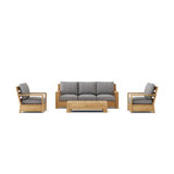 Madera Outdoor 4 - Piece Teak Conversation Set
