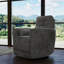 Fauteuil inclinable pivotant Global Home avec repose-pieds manuel et coussins latéraux moelleux en graphite Milan