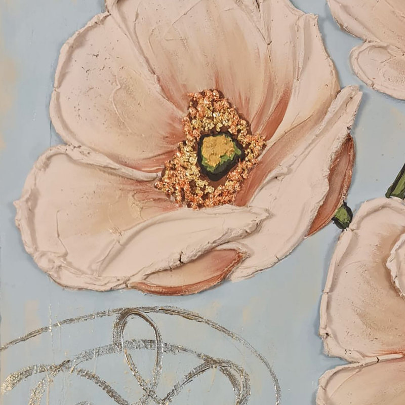 Peinture à l'huile décorative, H 27,56 po x l 27,56 po x P 1 po