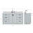 Ariel Kelly 67 Inch Single Rectangular Sink Bathroom Vanity With Italian Carrara Marble Countertop-105988688