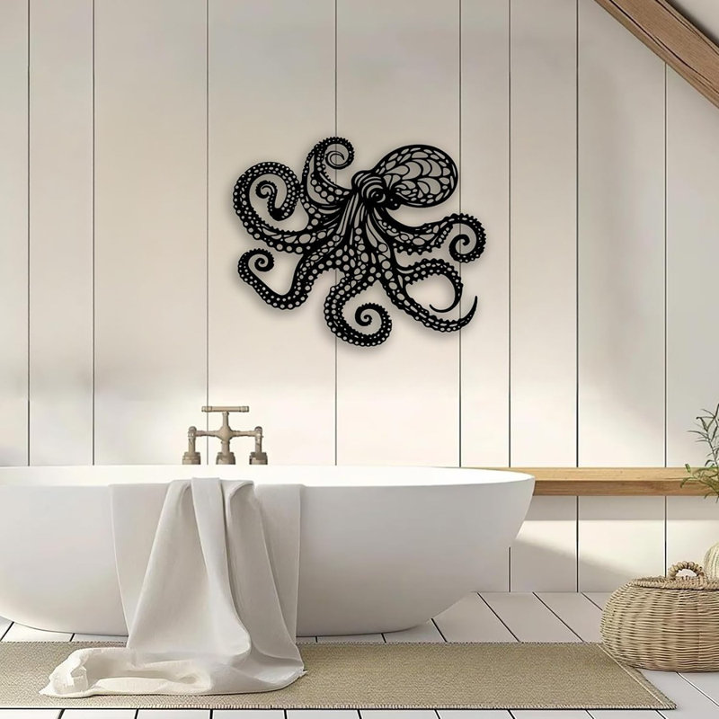 Art mural gothique nautique, décoration côtière pour salon, chambre à coucher ou bureau, noir