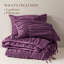 Édredon simple / simple TG en mauve, style Shabby Chic avec attaches, léger pour toutes les saisons, mauve facile d'entretien 2 pièces, microfibre prélavée, tout confort et lavable à la machine-121394237-121394238