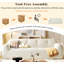 Canapé à 3 places en tissu de chenille désossé de style capitonné, avec mousse de compression sans éponge, ressorts ensachés pour plus de confort, siège d'une hauteur de 23,6 po, aucun assemblage requis-1448627917