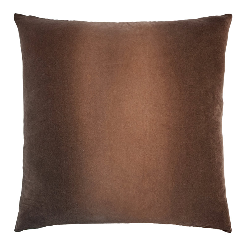 Matte Velvet Pillow Cover & Insert, Sable, Square 22"