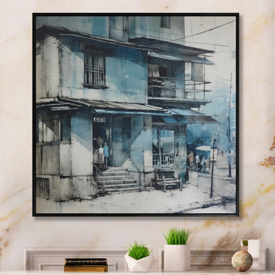 «Blue and Gray Artistic Tributes To The Art Deco Era», reproduction d'art sur toile