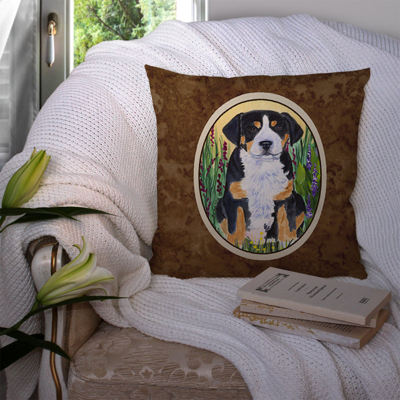 Coussin décoratif d’intérieur/d’extérieur supérieur pour chien swiss mountain
