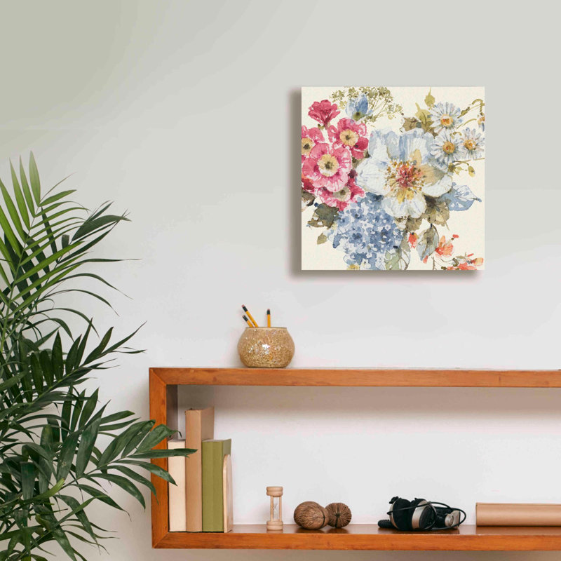 «Summer Garden III» par Lisa Audit, art mural sur toile, H 12 po x l 12 po x P 0,75 po