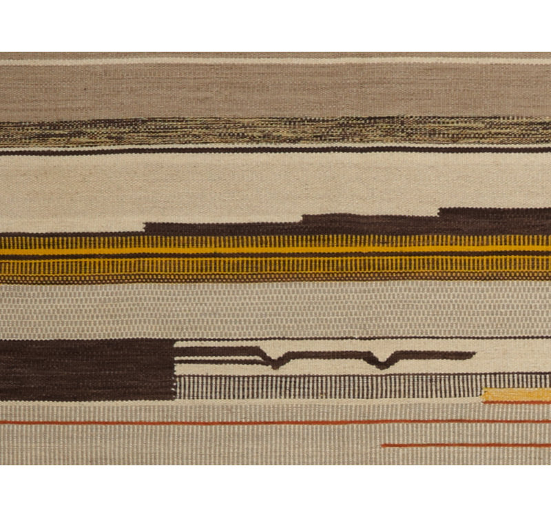Abstract Area Rug in Brown