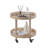 round double-layer metal cart