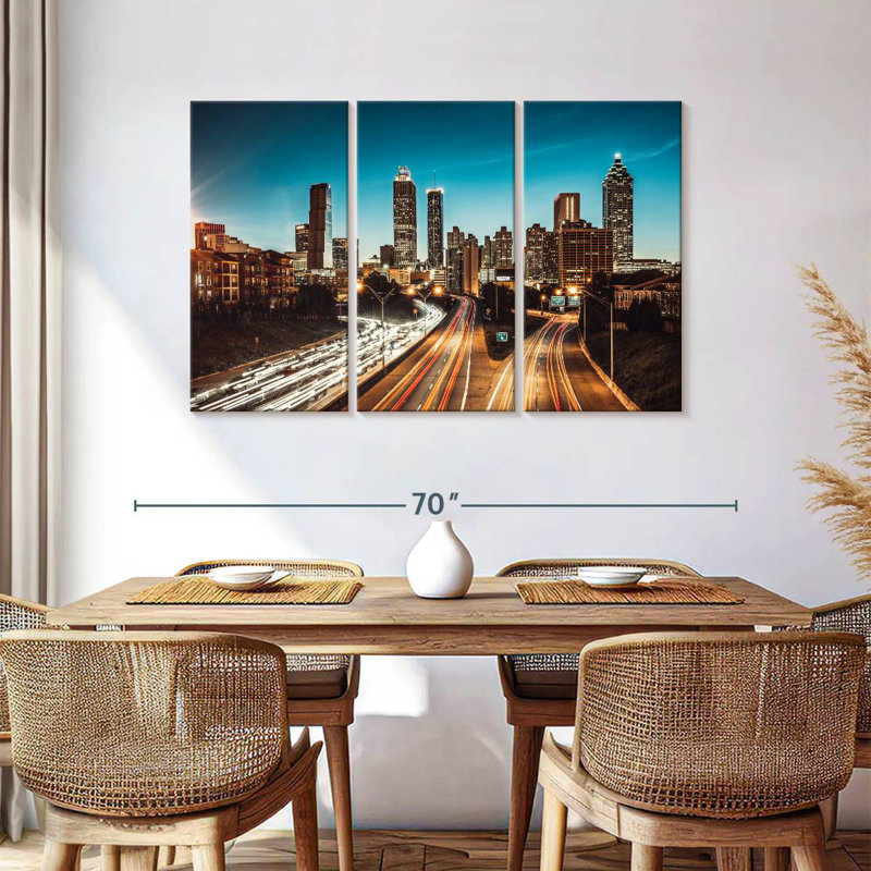 Horizon nocturne de Sébbie à Atlanta, H 36 po x l 57 po