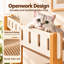 Structure d'escalade pour chat à 3 niveaux, 63 po pour chats d'intérieur, grand lit pour chat robuste