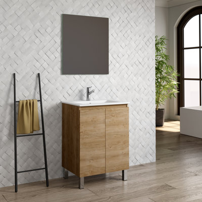 Jasso 23'' Single Bathroom Vanity with Manufactured Wood Top