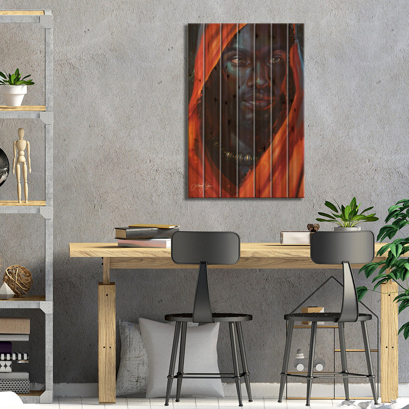«Crystalline On Wood» par Hillary D Wilson, impression graphique, H 40 po x l 26 po x P 1,5 po
