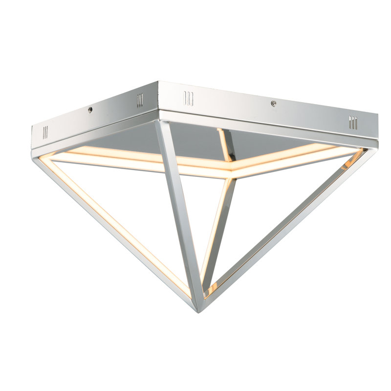Eberly LED Flush Mount, Polished Chrome