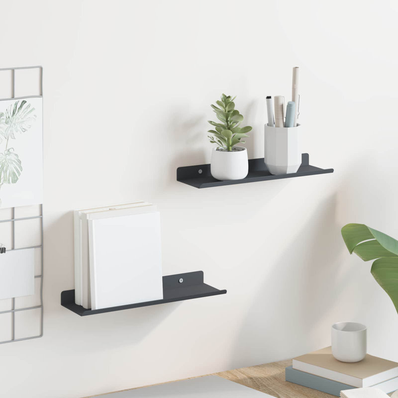 Steel Floating Shelf, Anthracite