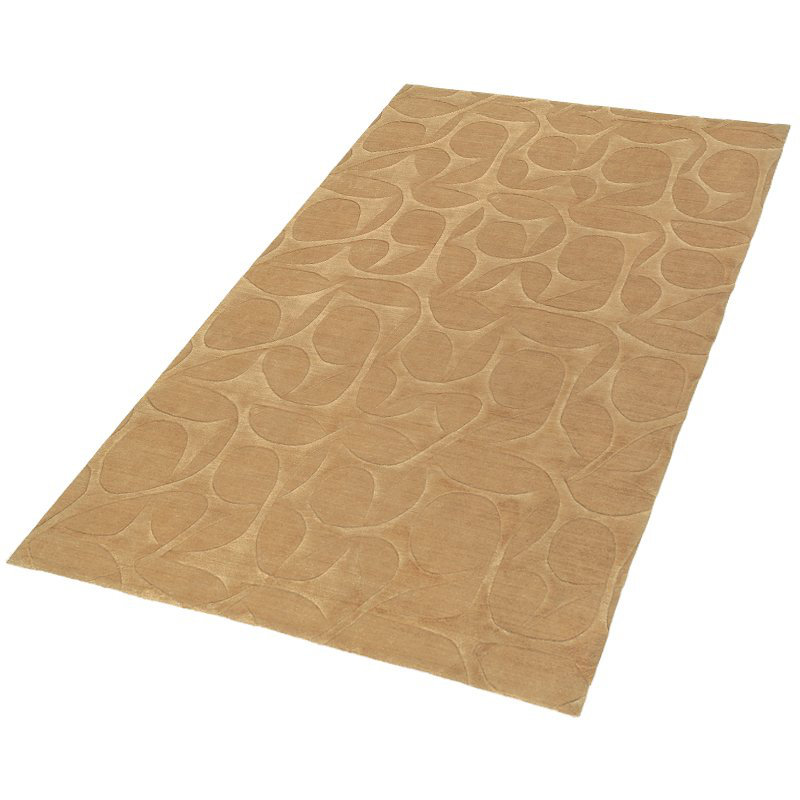 Molecular Wool Geometric Area Rug in Gold, Rectangle 9' x 12'