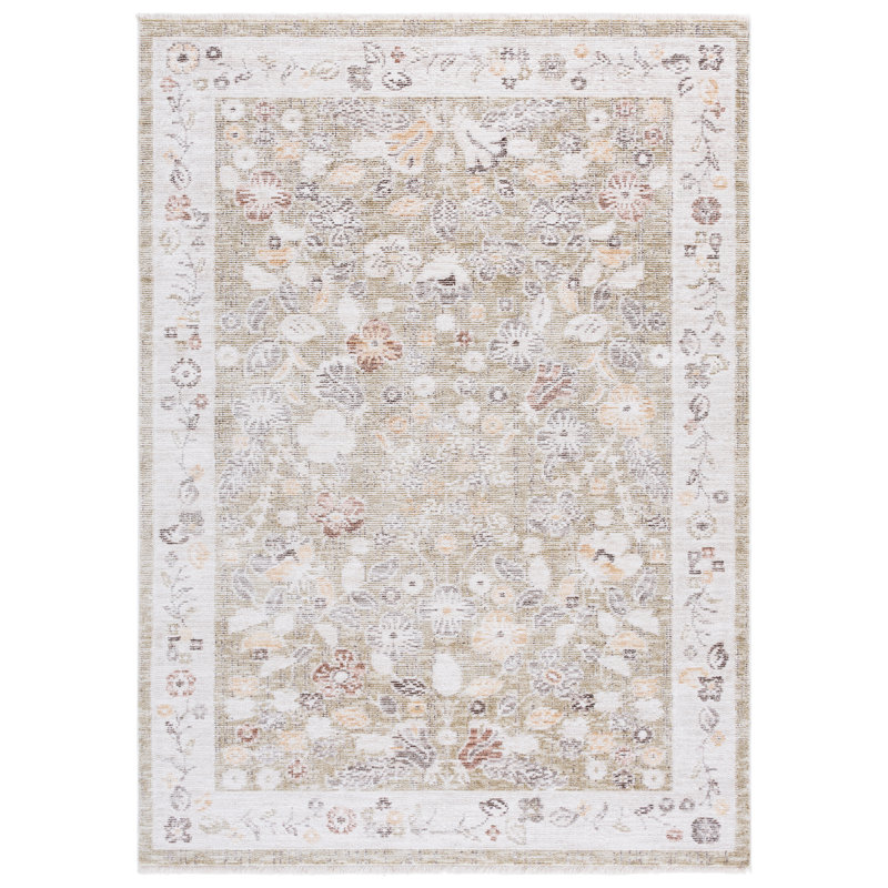 Martha Stewart 110 Performance Floral Indoor Rug, Rectangle 5'3" x 7'6"