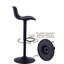 Stackpole Swivel Adjustable Height Counter Stool with Metal Frame