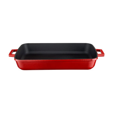 Lava Enameled Cast Iron Rectangular Roasting Pan 16 inch-Spring Series