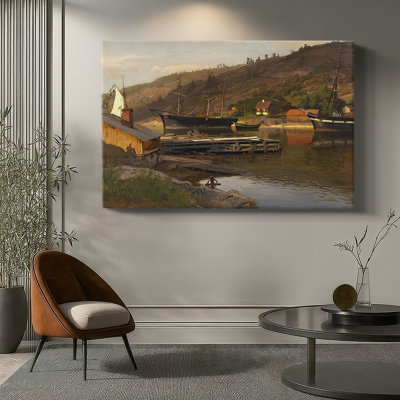 Hans Gude "From Sandviken, Near Christiania" - Museum Quality Gallery Wrapped Canvas Wall Art