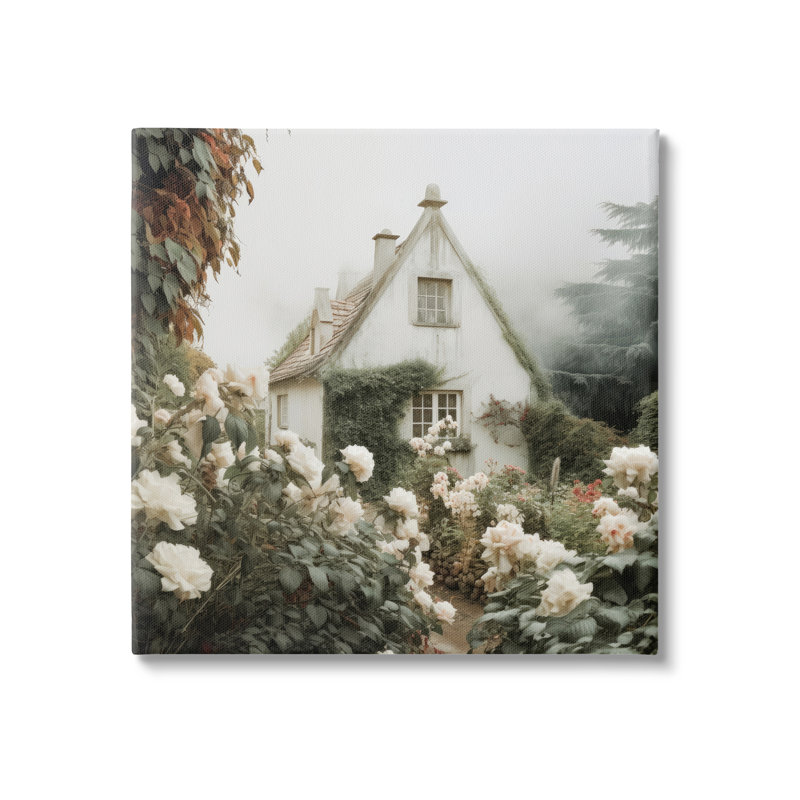 «Foggy Cottage Garden» par Lazar Studio - impression sur toile tendue, H 24 po x l 24 po x P 1,5 po