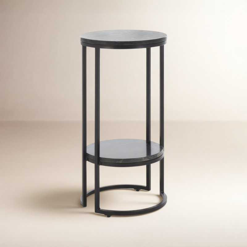 Mal Fransin Frame End Table, Marquine Black