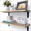 Ensemble de 2 tablettes en bois rustique