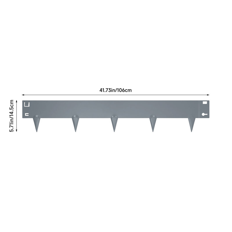 Coal Grey Powder Coated Metal Landscape Edging, 14.5cm H x 106cm W