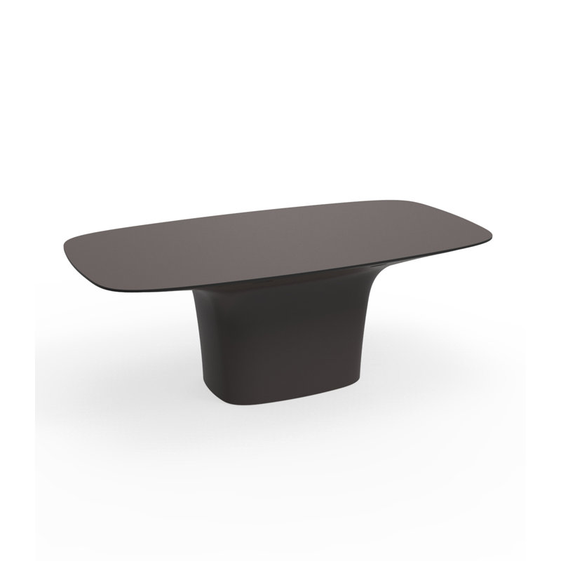 Table de salle à manger à piédestal UFO 77,75 po, Bronze